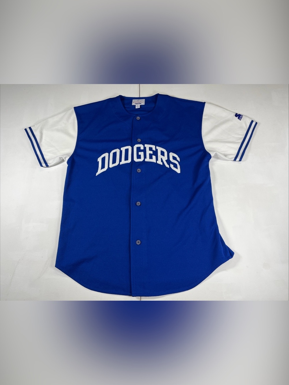 Vintage Los Angeles Dodgers Starter Jersey Blue MLB Baseball Stitched EUC Mens L